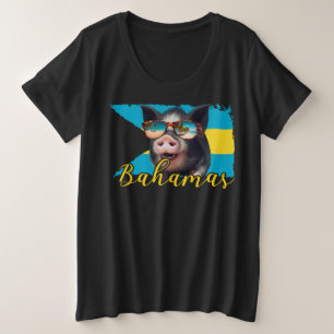 Camiseta Porcos Nadadores das Bahamas - Aventura na Praia d