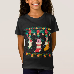 Camiseta Porcos Natal Stocks Luzes X-mas Pajama Corresponde