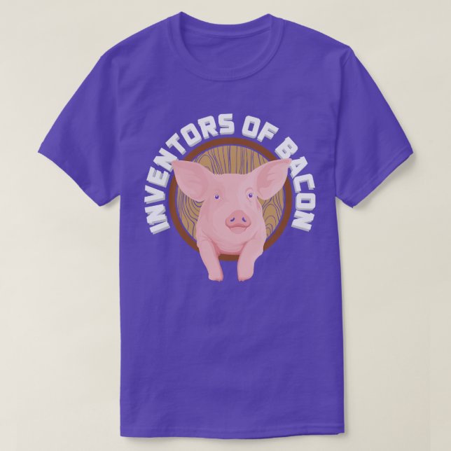 Camiseta Porcos Os inventores do bacon (Frente do Design)