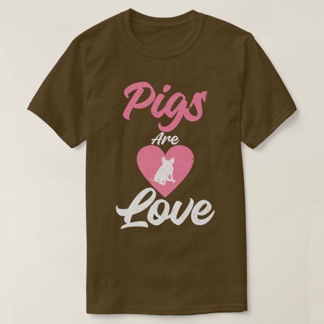 Camiseta Porcos são donos de porcos de amor, Pig Farmer Pre (Frente do Design)