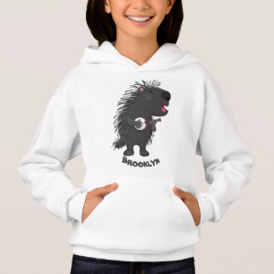Camiseta Porcupine engraçado bonito tocando cartum banjo