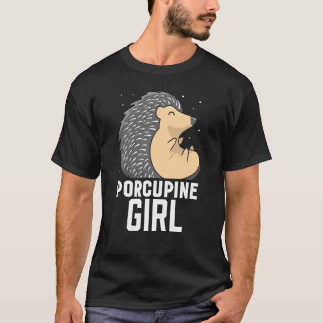 Camiseta Porcupine Girl Animal Cute Porcupines (Frente)
