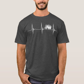 Camiseta Porcupine Heartbeat EKG Pulse Quill Pig Nature Ani