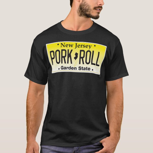 Camiseta Pork Roll Egg E Cheese New Jersey NJ License (Frente)