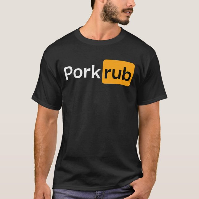 Camiseta Pork Rub - Fumante e churrasco de CHURRASCO engraç (Frente)