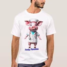 Camiseta Porky Personas tem personagens engraçados de porco
