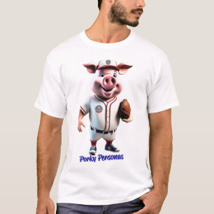 Camiseta Porky Personas tem personagens engraçados de porco