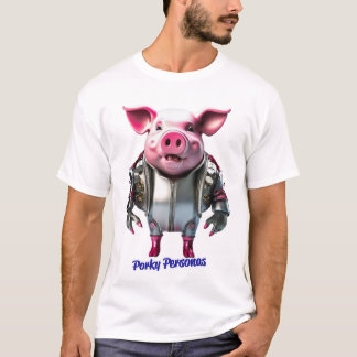 Camiseta Porky Personas tem personagens engraçados de porco
