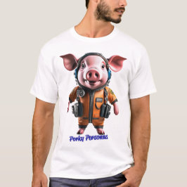 Camiseta Porky Personas tem personagens engraçados de porco