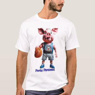 Camiseta Porky Personas tem personagens engraçados de porco