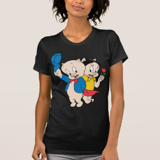 Camiseta Porky Pig e Petunia