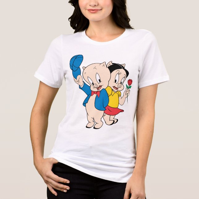 Camiseta Porky Pig e Petunia (Frente)