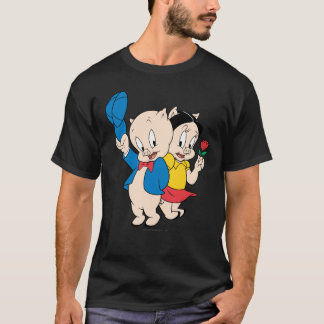 Camiseta Porky Pig e Petunia