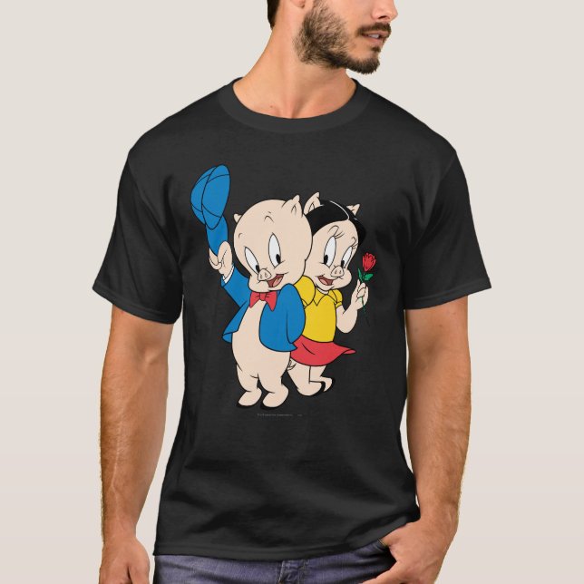 Camiseta Porky Pig e Petunia (Frente)