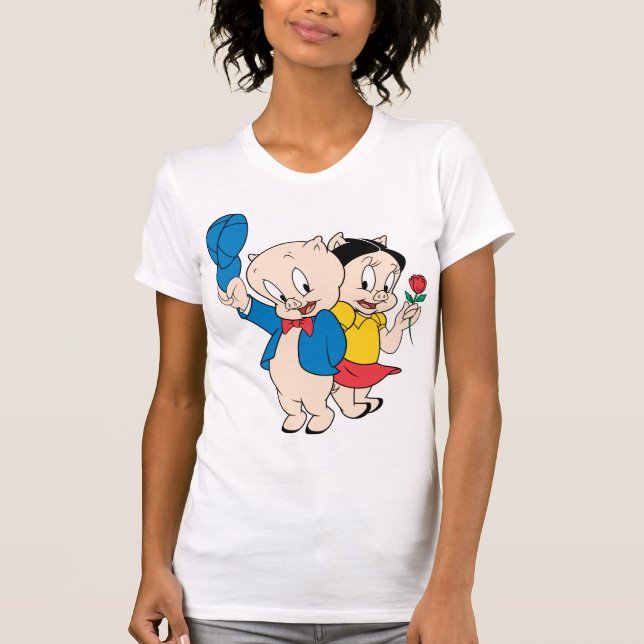 Camiseta Porky Pig e Petunia (Frente)