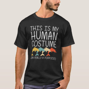 Camiseta Porpoise Halloween Human Costume Fish Marine Easy 