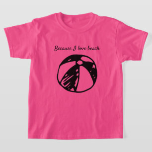 Camiseta Porque Adoro Crianças Casuais Da Praia