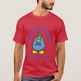 Camiseta Porque é que o pássaro não gosta de tuitar em priv