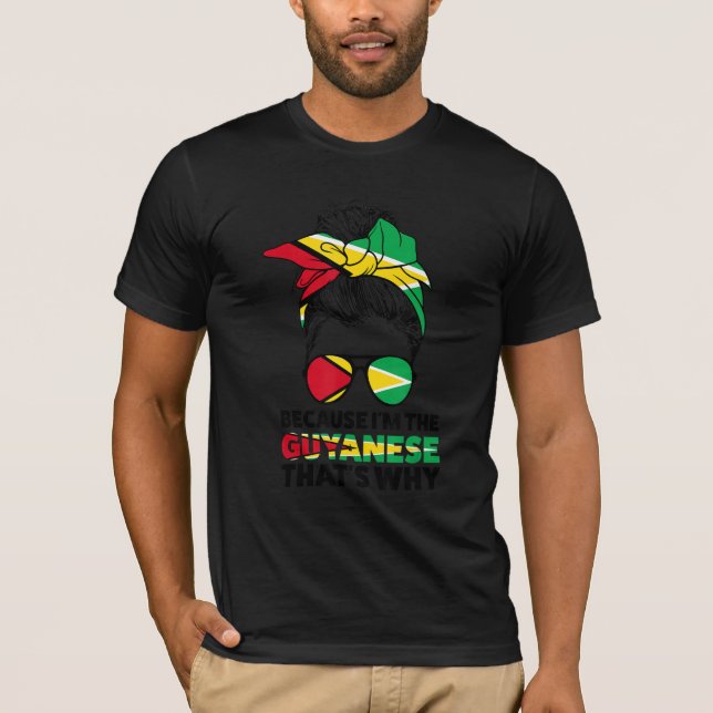 Camiseta Porque eu sou o guianense é por isso que a Guiana  (Frente)