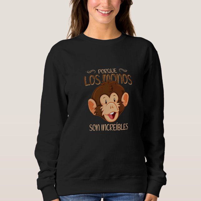 Camiseta Porque Macacos São Incríveis Face A Um Macaco (Frente)