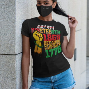 Camiseta Porque meus ancestrais não estavam livres em 1776