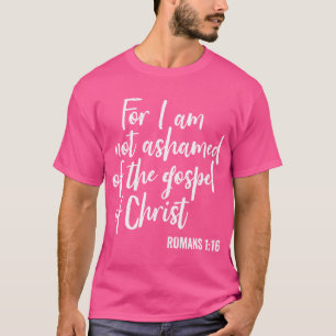 Camiseta Porque Não Me Envergonho Do Evangelho Da Fé Cristo