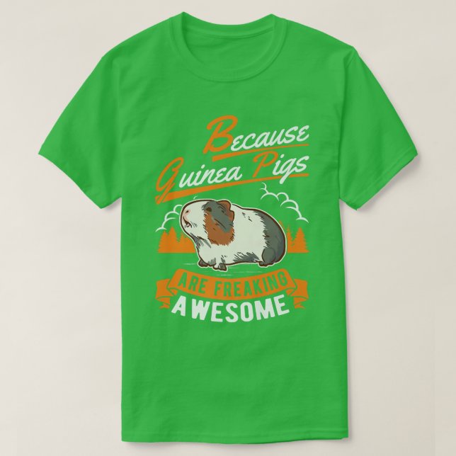 Camiseta Porque os porcos guineenses estão assustando a Gui (Frente do Design)