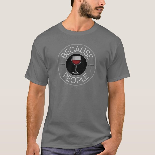 Camiseta Porque Pessoas (vinho) (Frente)