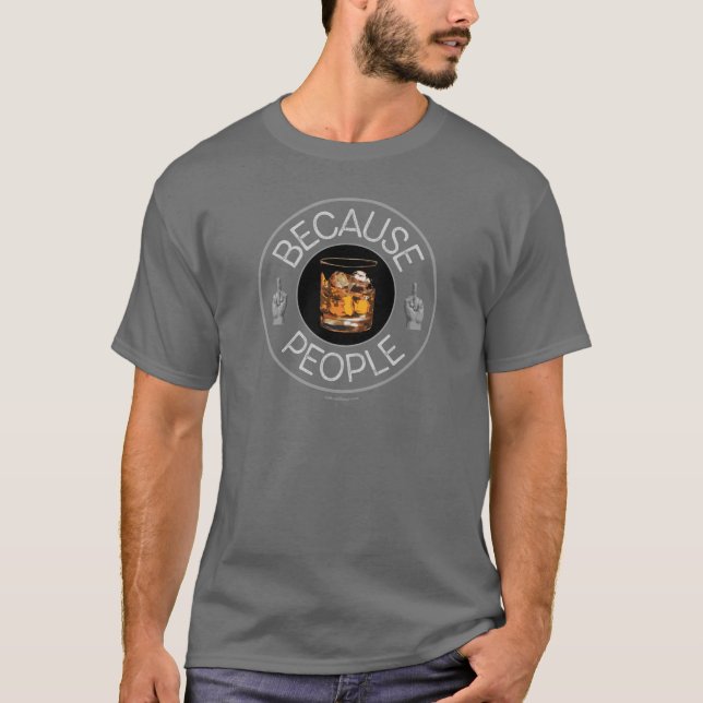 Camiseta Porque Pessoas (whiskey) (Frente)