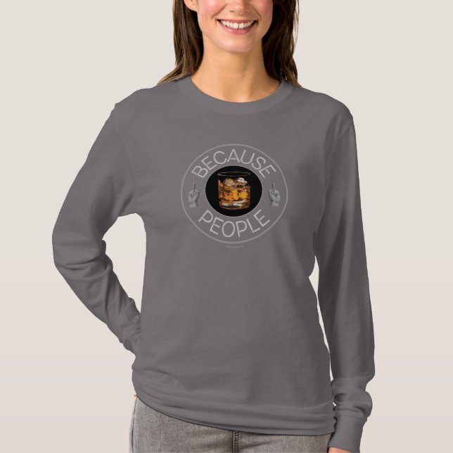 Camiseta Porque Pessoas (whiskey) (Frente)