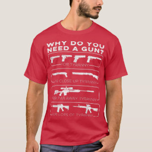 Camiseta Porque precisas de uma arma para a tirania?