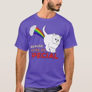 Camiseta Porque Você É Tão Engraçado Gato Fart Rainbow