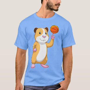 Camiseta Porquinho-da-índia como jogador de basquete com bo