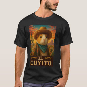 Camiseta Porquinho-da-índia El Cuyito Wild West Cowboy Vint