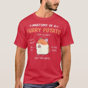 Camiseta Porquinho-da-índia na anatomia de um Porquinho-da-
