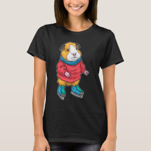 Camiseta Porquinho-da-índia Patinação no gelo Patins de gel