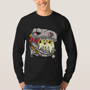 Camiseta Porquinho-da-índia Vestindo Rex Dinossauro Dourado
