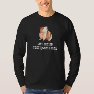 Camiseta Porquinho-da-índia Vivo Estranho Fingir Sua Morte 