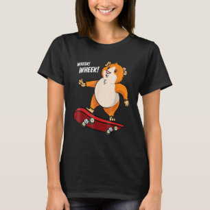 Camiseta Porquinho da Índia Wheek Wheek Skateboard Skateboa