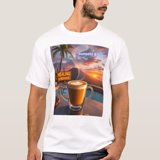 Camiseta Pôrs do sol e Sips (Frente)
