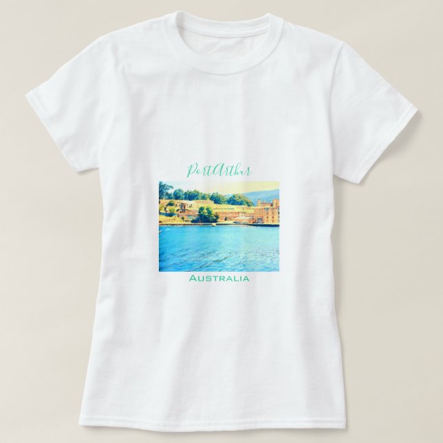 Camiseta Port Arthur Tasmania Austrália viagem (Frente do Design)