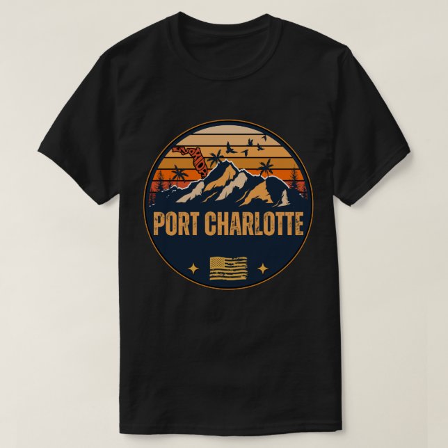 Camiseta Port Charlotte, Florida (Frente do Design)