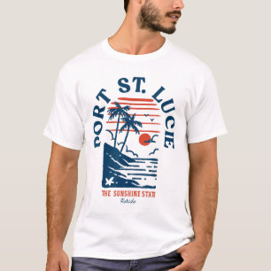 Camiseta Port St. Lucie Flórida Retro Surfista Praia Vintag