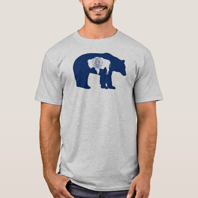 Camiseta Porta-Bandeira do Wyoming (Frente)