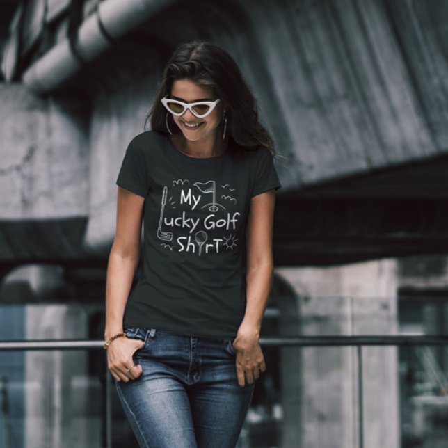 Camiseta Porta-Camisa de Golfe Sortudo (Criador carregado)