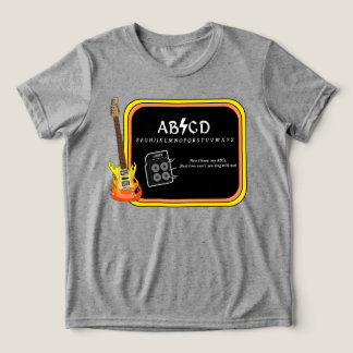 Camiseta Porta-camiseta AC/DC do alfabeto ABCD