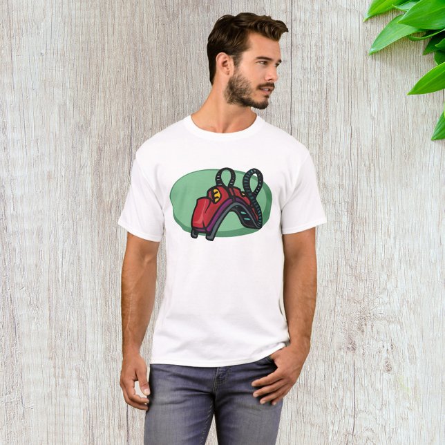 Camiseta Porta copos do cilindro colorido vermelho (Criador carregado)