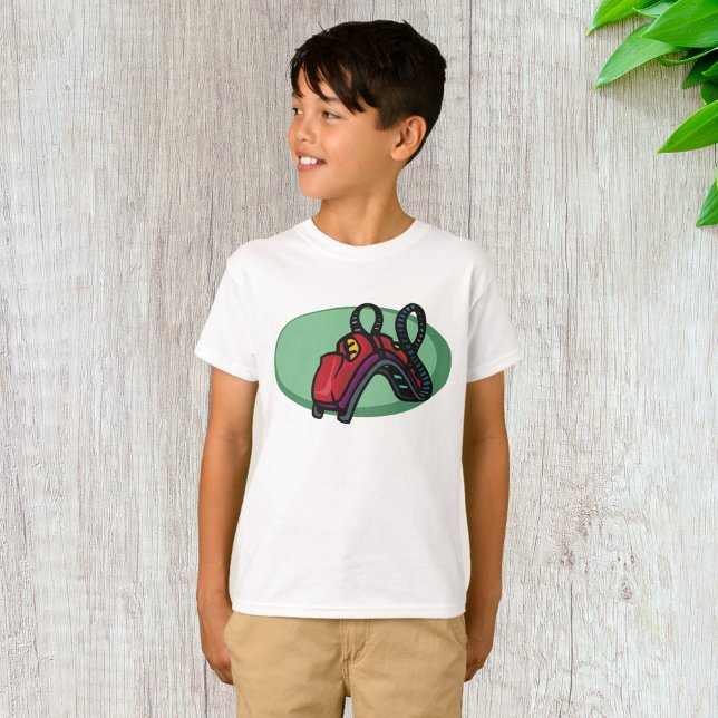 Camiseta Porta copos do cilindro colorido vermelho (Criador carregado)