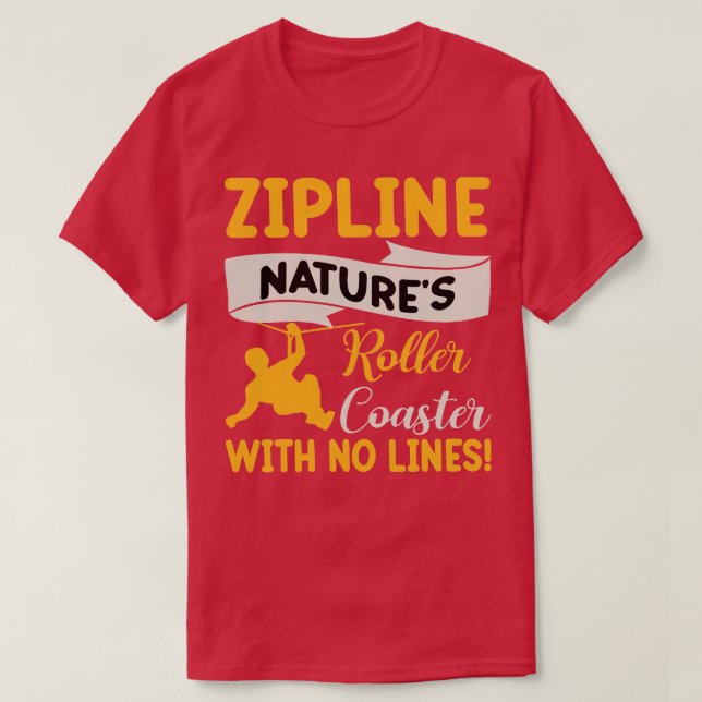 Camiseta porta copos do cilindro de naturezas zipline sem l (Frente do Design)