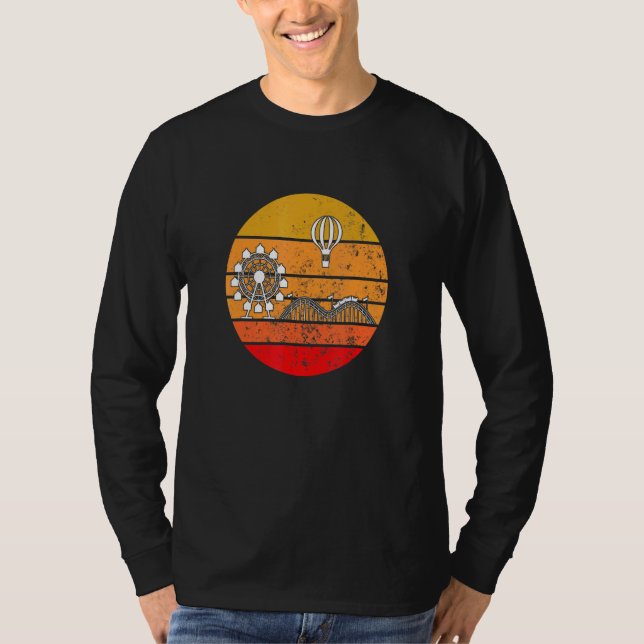 Camiseta Porta copos Do Cilindro Retro Do Parque De Amuseme (Frente)
